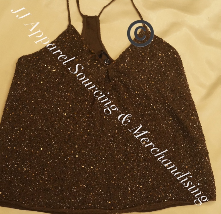 sequin embellished top